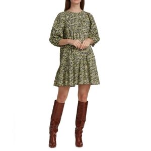RAILS LOUISE FLORAL TIERED PULLOVER MINI DRESS SIZE MEDIUM